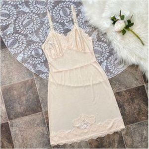 Vintage light pale nude slip dress